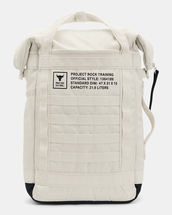 Project Rock Box Duffle Backpack, White, pdpMainDesktop image number 0